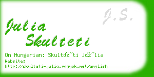 julia skulteti business card